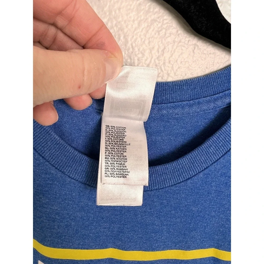 North Face Shirt Mens Medium‎ Blue Adult Short Sleeve Graphic Tee